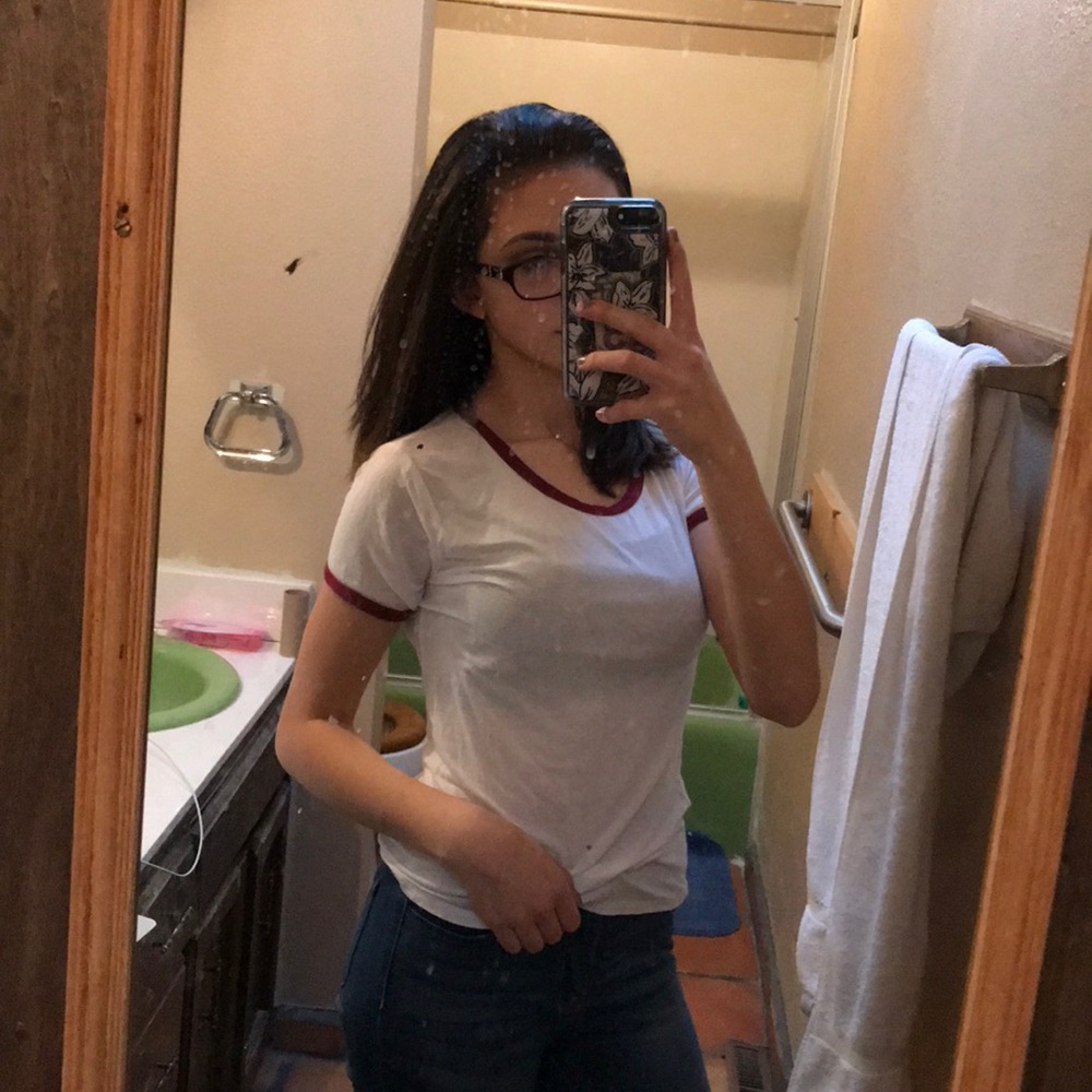 White Semi-See Through Shirt